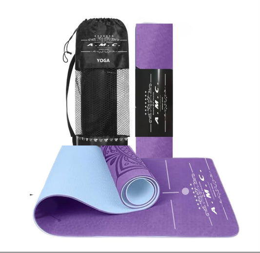 Tappetino Yoga in TPE Ecologico Doppio strato Antiscivolo 180x61 cm con Custodia