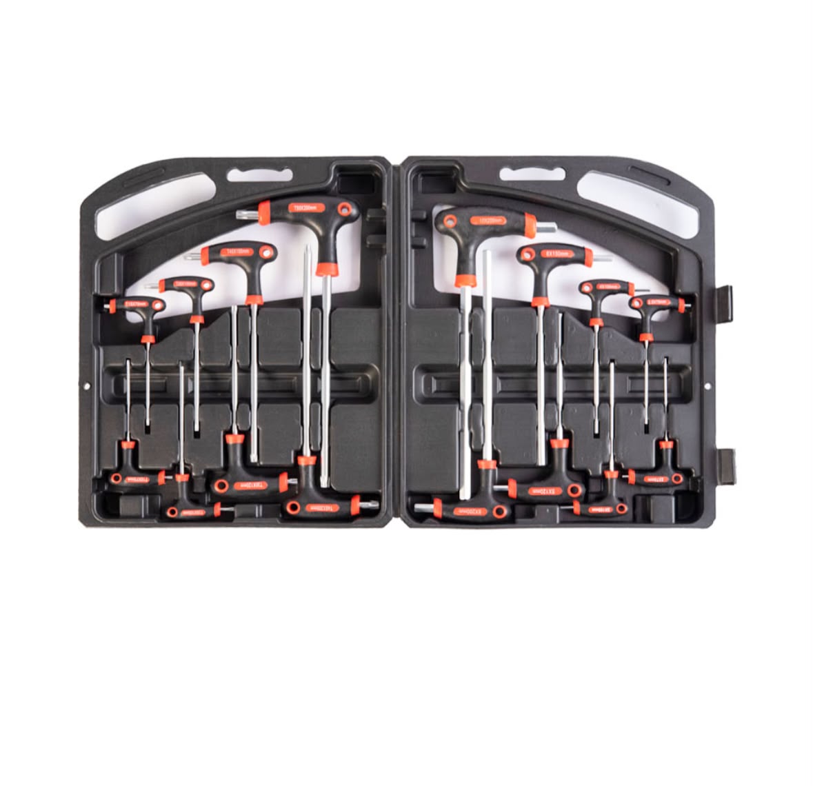 Set di chiavini esagonali e torx da 16 pz in acciaio vanadio con custodia rigida