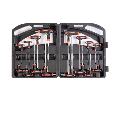 Set di chiavini esagonali e torx da 16 pz in acciaio vanadio con custodia rigida