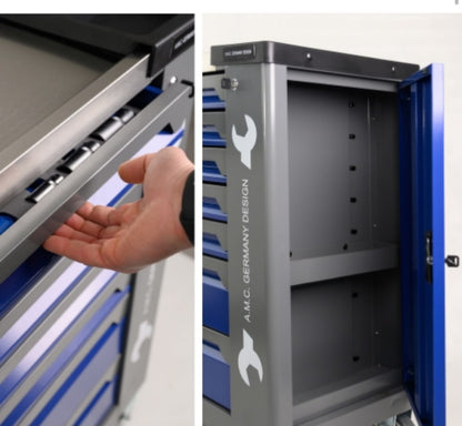 Carrello porta attrezzi con ruote completo di utensili 7 cassetti 256 pezzi