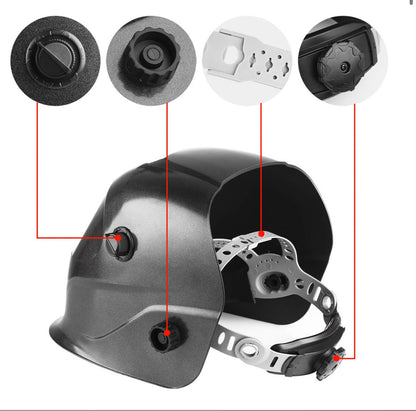 Casco per saldatore professionista 16 livelli UV, oscuramento variabile Din 9/13