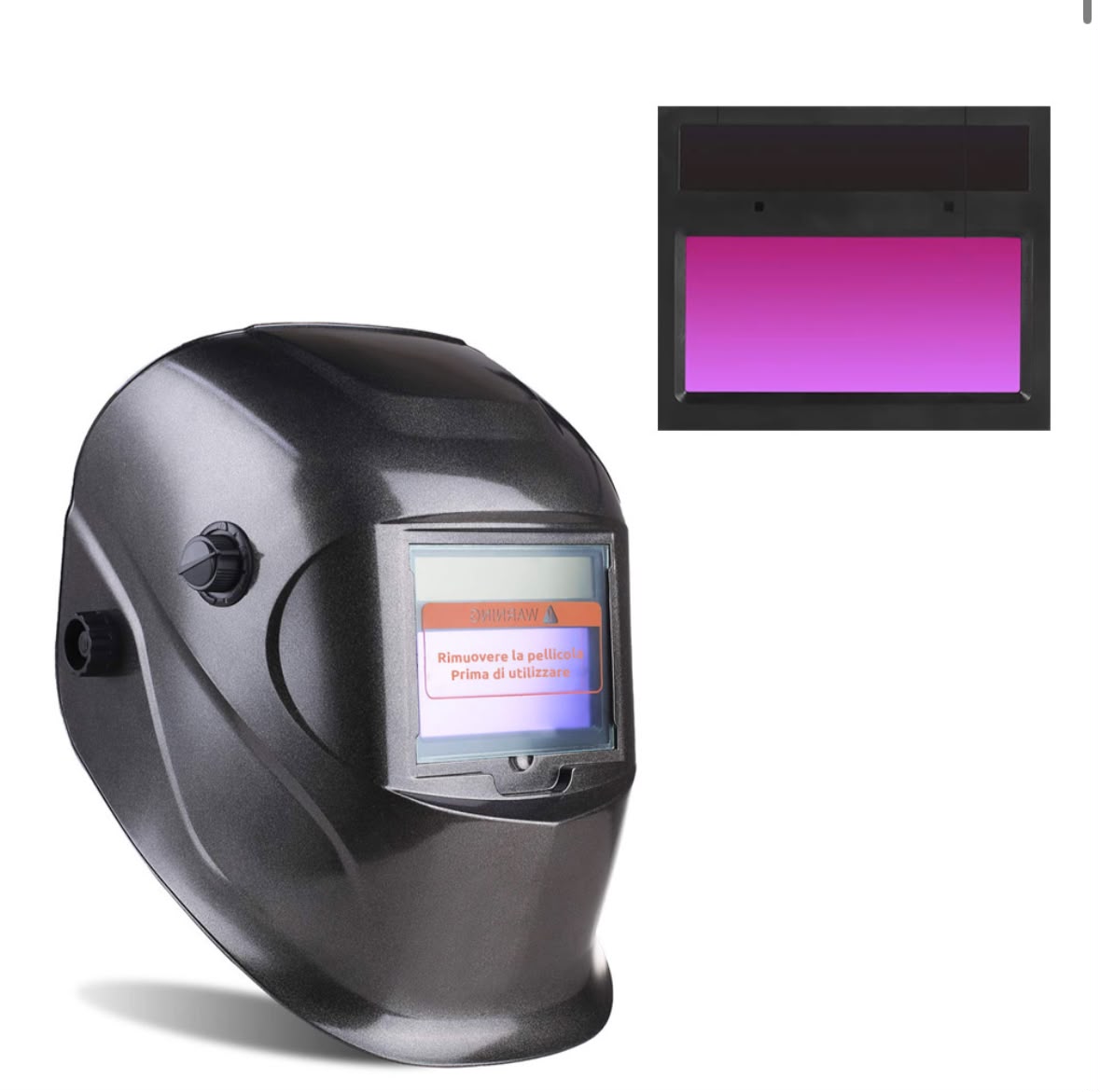 Casco per saldatore professionista 16 livelli UV, oscuramento variabile Din 9/13