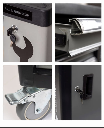 Carrello porta attrezzi con ruote completo di utensili 6 cassetti 1000 pezzi