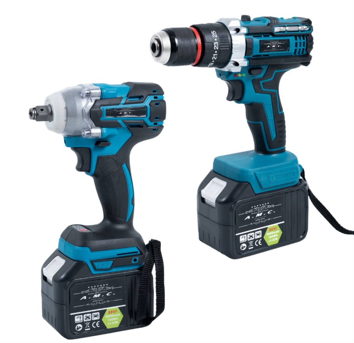 Kit 4 in 1 Avvitatore + Avvitatore a Impulsi + Smerigliatrice + Tassellatore 88V