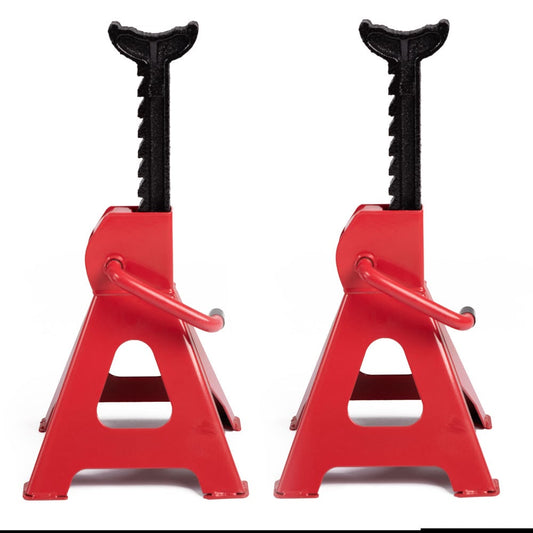 Coppia cavalletti 6 ton 9 livelli per auto con leva di sicurezza professionale