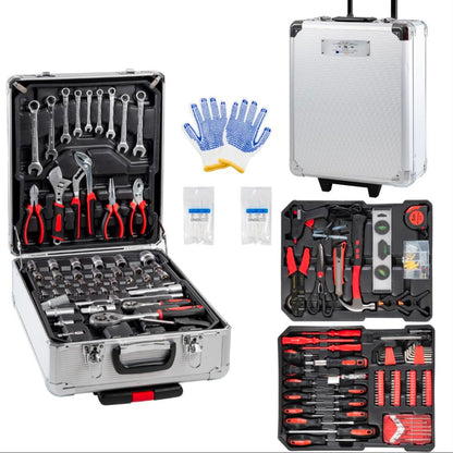 Set valigia utensili attrezzi da lavoro in cromo