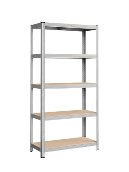 Scaffale in metallo zincato con 5 ripiani MDF rinforzati